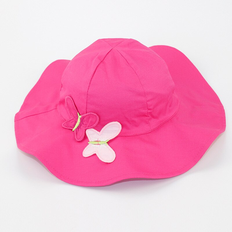 Chapeau d'été pour fille, seau de soleil, plage, casquette à larges bords, rose, coton, printemps, enfant, pêche en plein air, accessoire de natation pour bébé