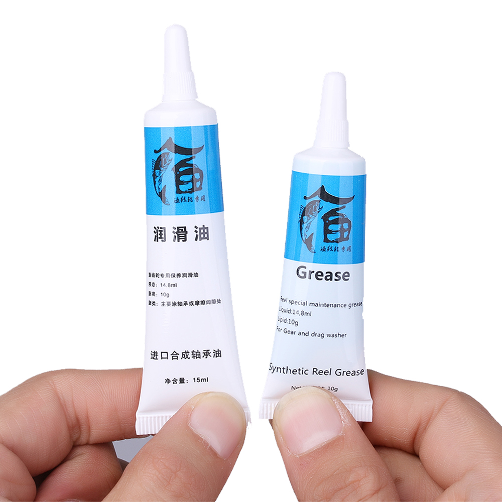 Aceite de carrete de pesca/rodamiento de piñón de Metal, grasa lubricante duradera, accesorios de pesca de , aceite líquido de engranaje, 1/2 Uds.