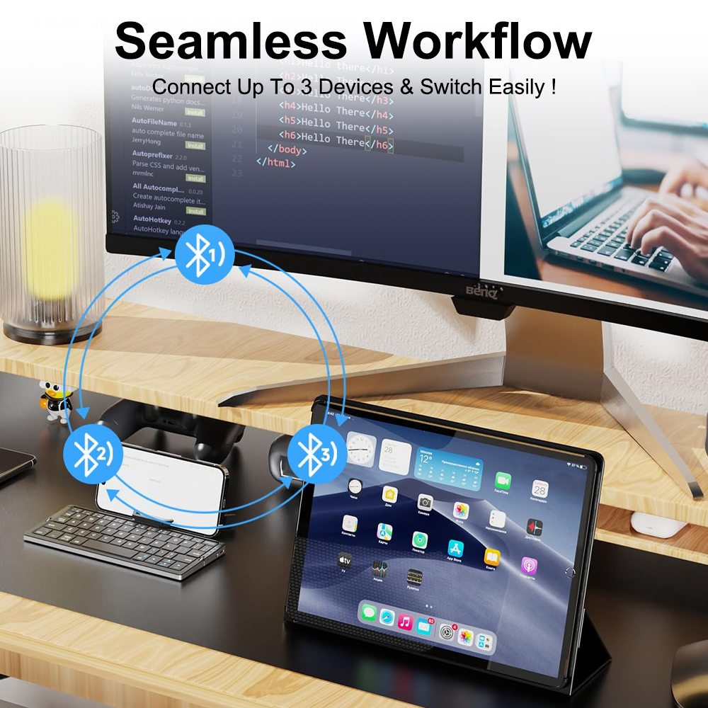 Bluetooth draadloos opvouwbaar toetsenbord geschikt voor Android iOS Windows MAC iPad toetsenbord Mini mobiele telefoon toetsenbordaccessoires