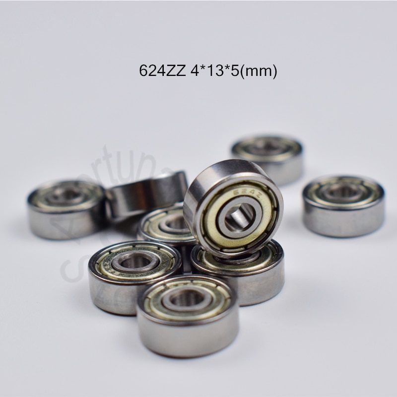 624ZZ 4*13*5 (mm) 10 stukken lager ABEC-5 lagers 10 pcs metal Sealed Bearing 624 624Z 624ZZ chrome staal lager