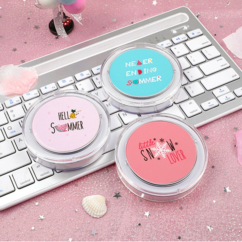 Makeup Mirror with LED Light Portable Compact Cosmetic Rechargeable Lighted Foldable Small Round Pocket Hand Mirrors