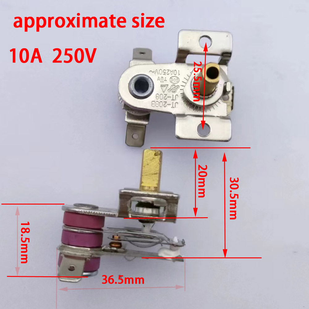 250V 10A 15A High Temperature Switch Electric Oven Thermostat Electric Heating Accessories Electric Heater Temperature Controlle: Brown