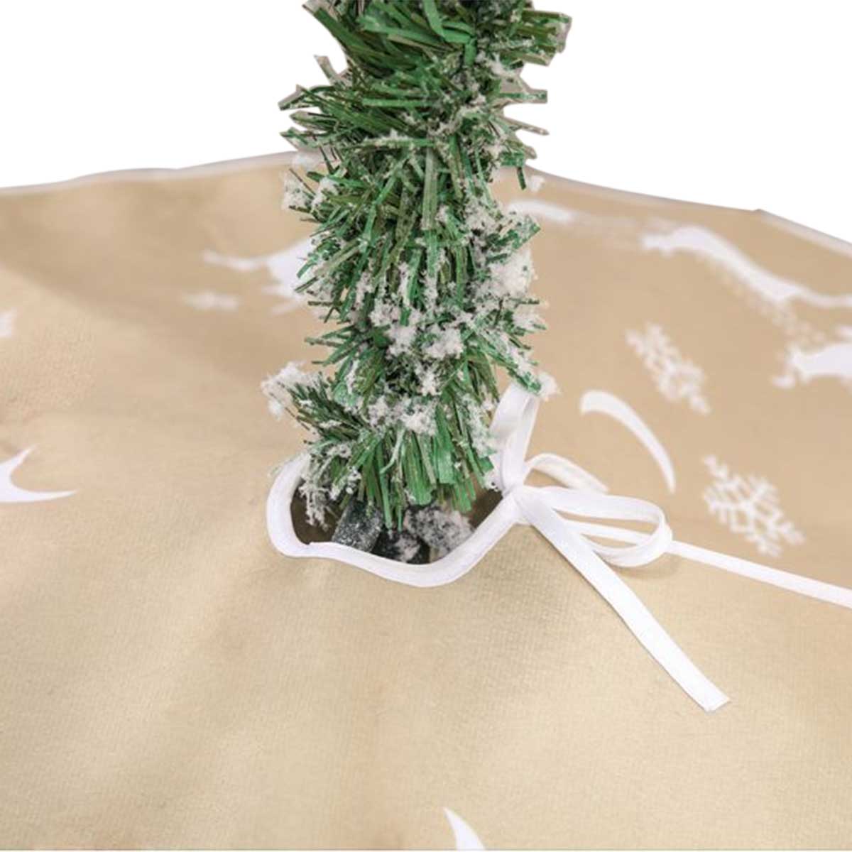 Christmas Tree Skirt Cartoon Deer Pulling Cart Tree Skirt Apron Christmas Party Decorations Arrivals