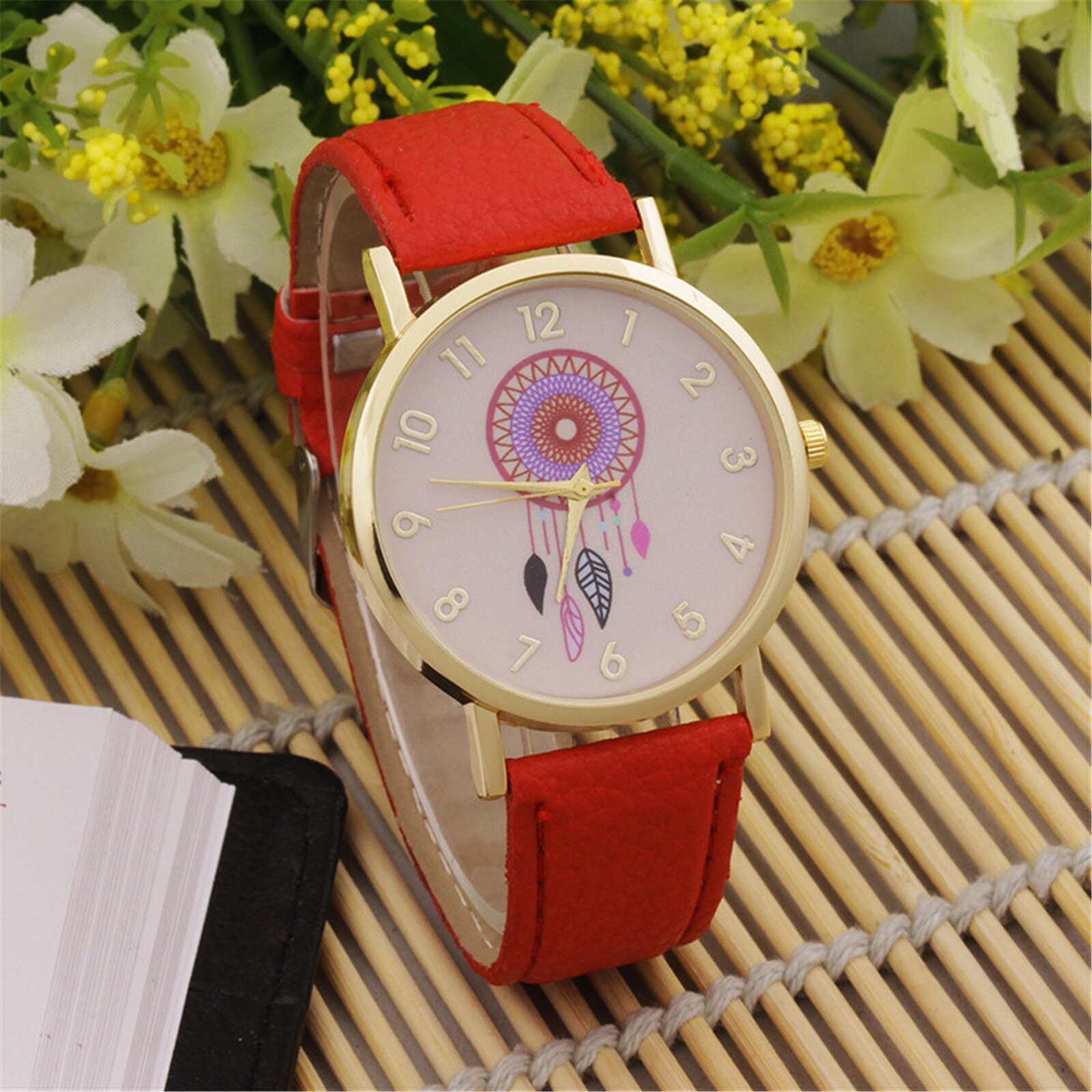 Vrouwen Horloge Mode Monternet Riem Horloge Mode Horloge Voor Dames Mujer Bayan Kol Saati Montre Feminino: Rood