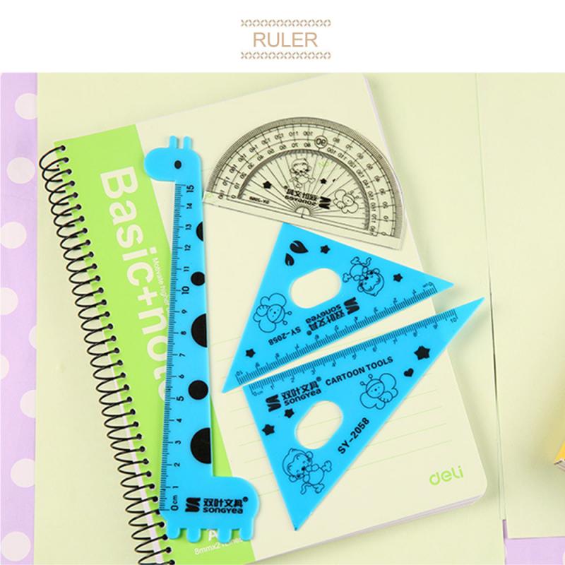 Novelty Giraffe Ruler Set Stationery Kawaii Student Ruler Set of Drafting Rules Stationery School Supplies In STOCK!