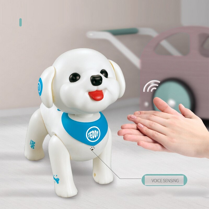 Leneng K19 RC Robot Teddy Puppy Robotic Dog Voice Control Intelligent Program Sing Shake Head Interactive Pet RC Dog Toy