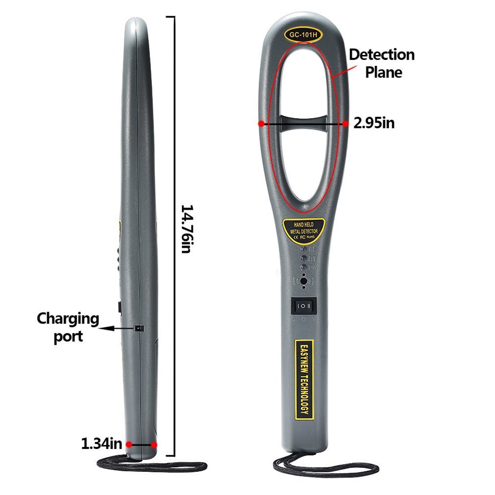 GC-101H Metal Detectors Handheld Security Bounty Instrument High Sensitivity Scanner Finder Instrument #35