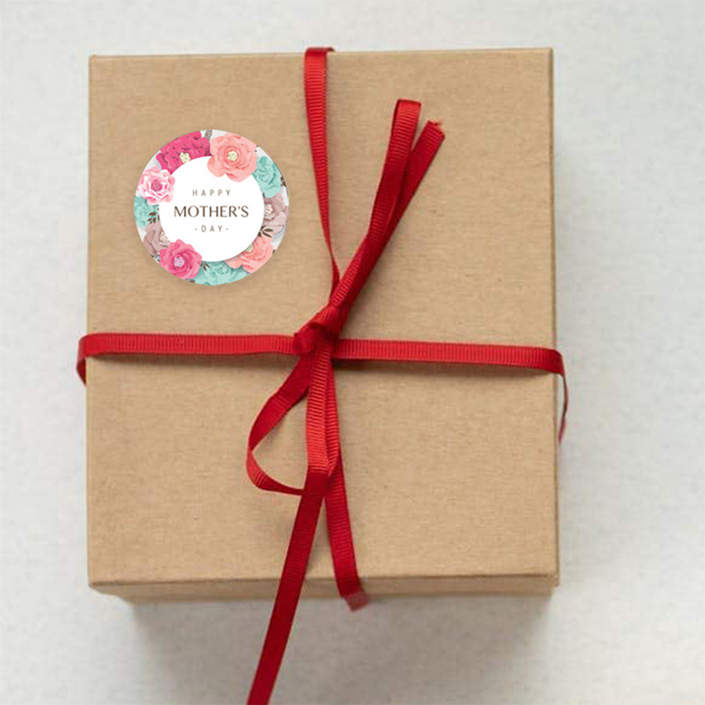 50-500 Stuks Gelukkige Moeders Dag Stickers Ronde Bedankjes Stickers Voor Cadeaubonnen Decoratie Envelop Zegels Cadeaupapier Feest Gunst