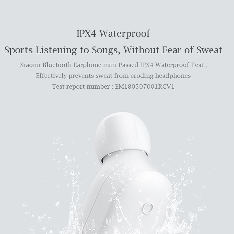 Original Xiaomi Bluetooth 4.1 Earphone Mini Sport Wireless Headset Waterproof With Mic Handsfree In Ear Piston Earpod