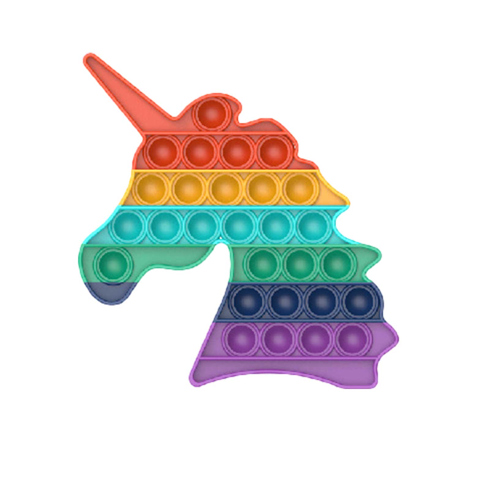 Push Bubble Fidget Sensory Toy Autism Special Needs Five-pointed Star Fidget Squeeze Funny Anti-stress Stress Reliever Toys: Unicorn