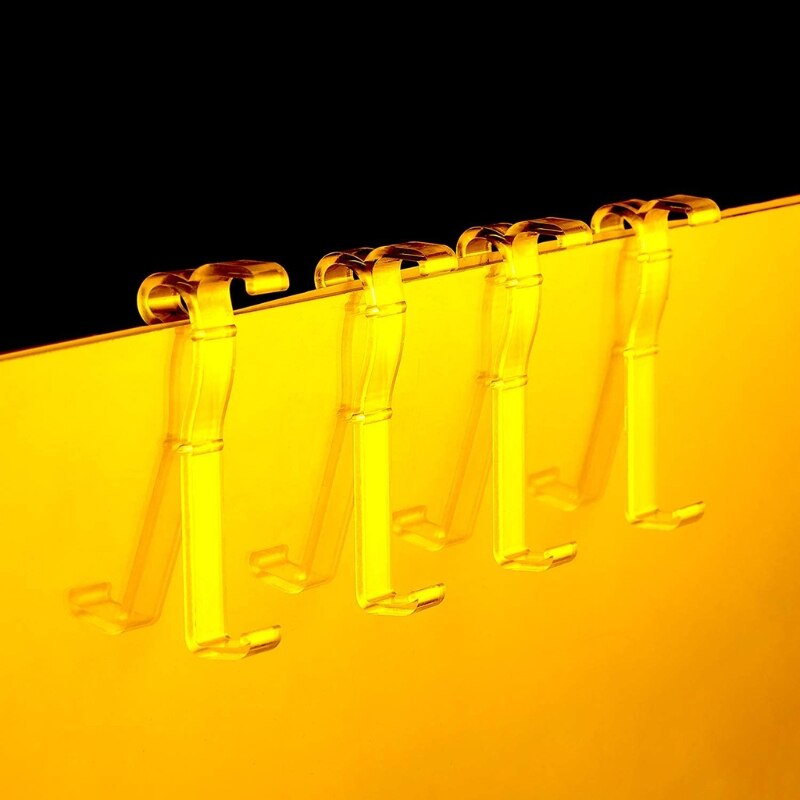 20Pcs 2.5 Inch Hidden Valance Clips Window Blind Clear Plastic Retainer Clamp for Horizontal Blind Curtain Drape Holder