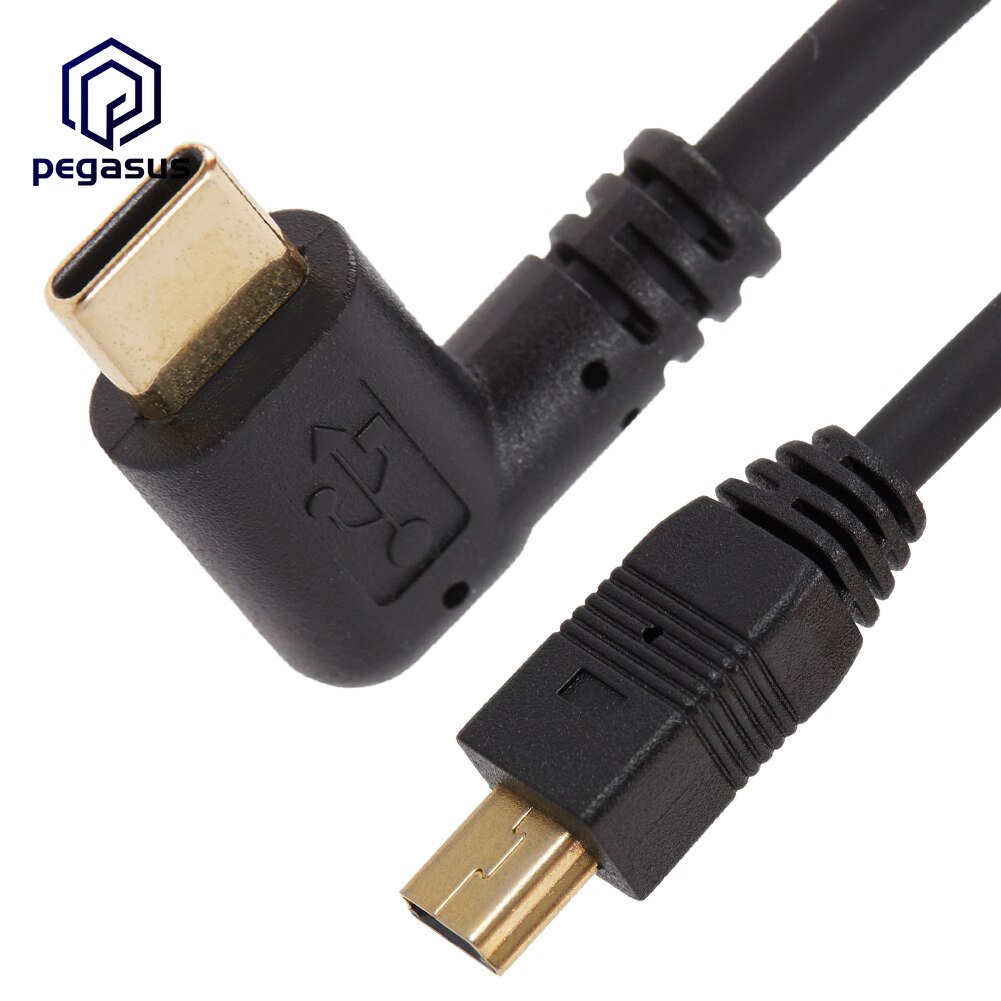 90 asteen kulma usb 3.1 tyypin c uros-mini usb uros kaapelisovitinmuunnin