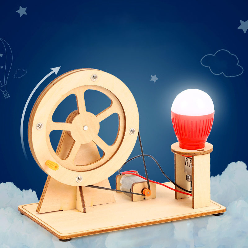 DIY Mini Hand Crank Generator DIY Science Experiment Kit & Educatief Model Speelgoed voor kinderen Cadeau Speelgoedproject Puzzelspellen
