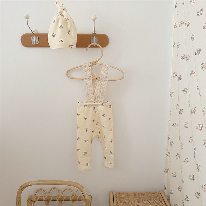 Melario -né bébé combinaison mignon printemps bébé coton doux ensemble avec chapeau enfant en bas âge fruits imprimer pantalon 0-24M