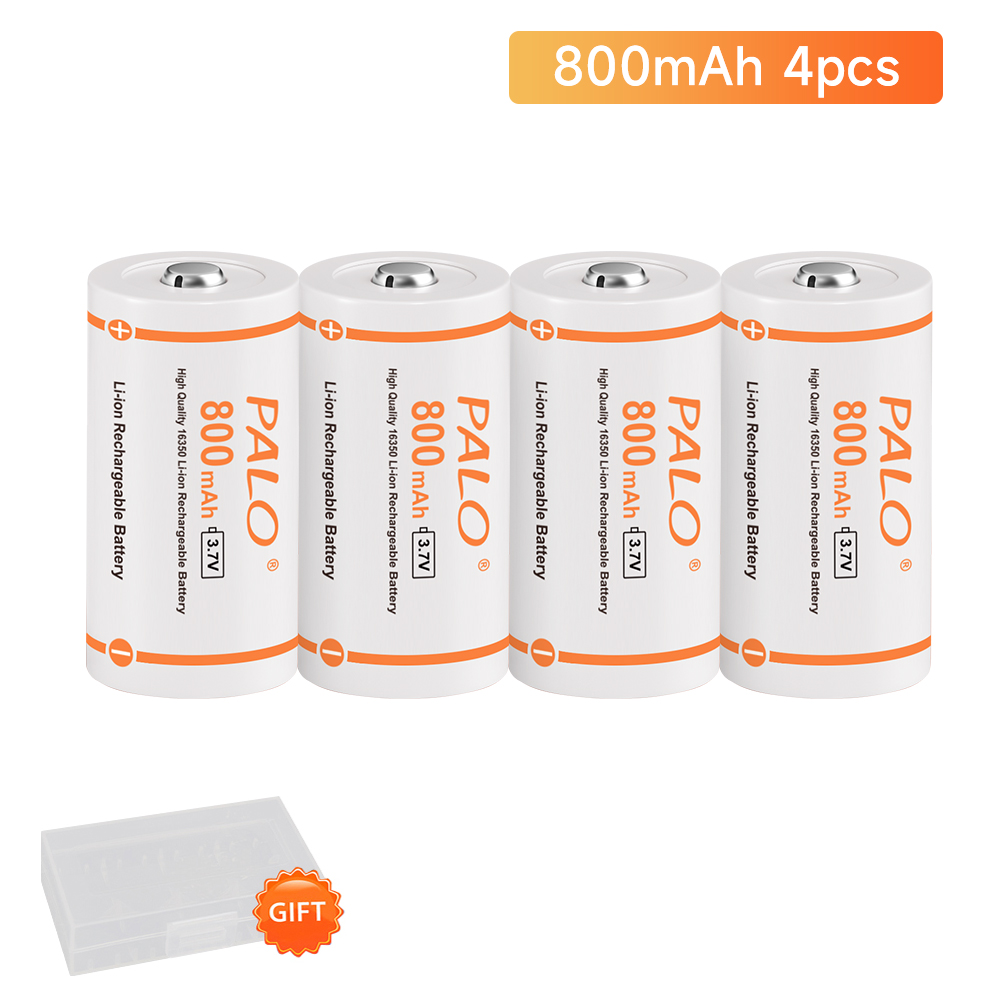 PALO 16340/16350 wiederaufladbare batterie 3,7 v 800 mAh 16340 Li-Ion batterien CR123A batterie Für LED Taschenlampe CR123 CR17345 cr123a: schwarz