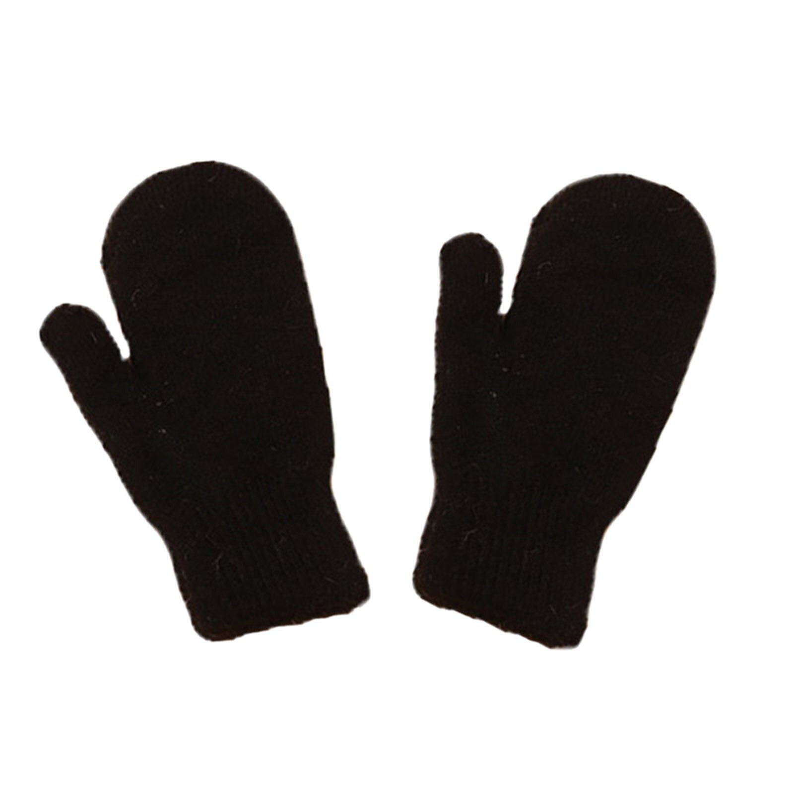 Gloves Knitted Gloves Women's Warm Solid Winter Gloves Full Finger Mitten Gloves For Women Girl Guantes Invierno 211: BK