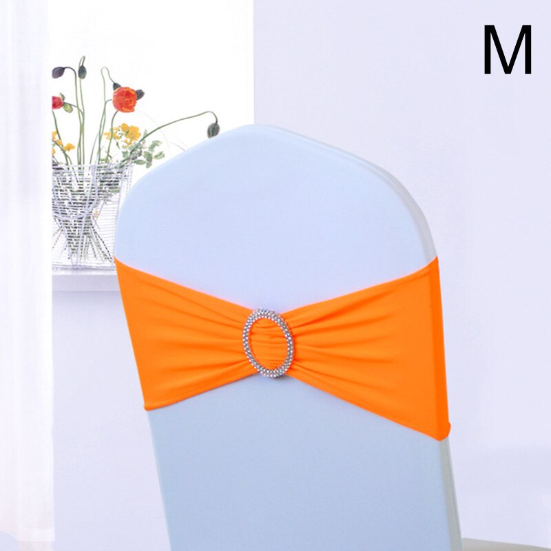 Elastische Spandex Stoel Bow Sash Stretch Lycra Stoel Sjerp Band Met Ronde Gesp Slider Voor Banket Hotel Bruiloft Decoratie: M