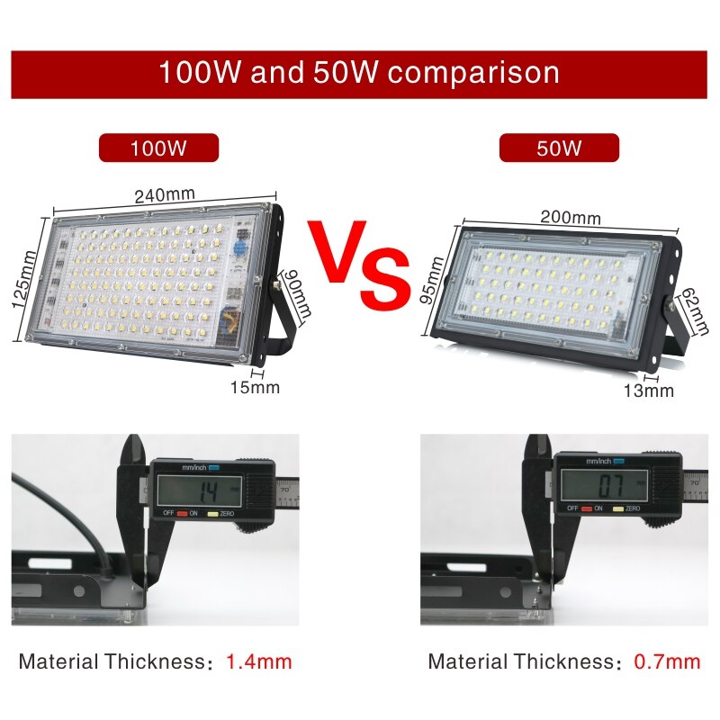 Led flood light 100w 220v udendørs projektør  ip65 vandtæt led gadelampe landskabsbelysning spotlight wall washer