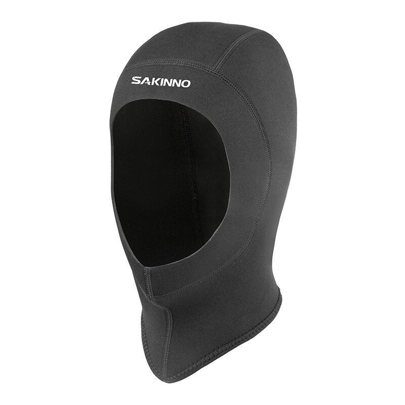 2MM Neopren Tauchen Kopfbedeckungen Männer Frauen UV-beständig Sonne-nachweisen Maske Surfen Schnorcheln Kappe Winter Thermische Haube Hütte Schwimmen Kappe: Schwarz