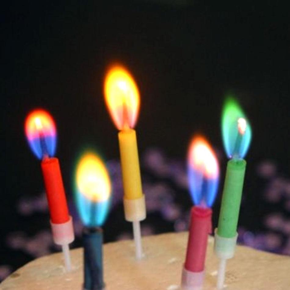12 stks/pak Gekleurde Kaarsen Veilig Flames Birthday Party Cake Thuis Decoraties Mini Kaarsen met Kaarshouder