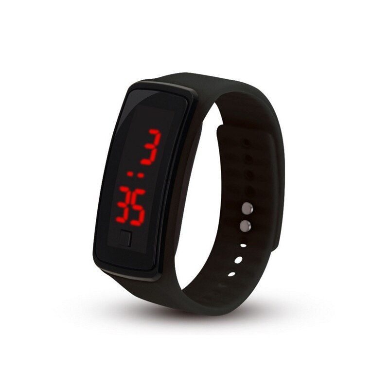 Reloj de pulsera deportivo informal para hombre y mujer, reloj de pulsera electrónico de silicona con Color caramelo para equipo de fitness infantil: B