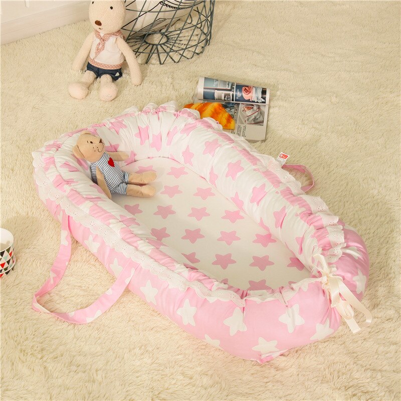 85*50cm Babynest Bett Tragbare Krippe Reise Bett Kleinkind Kleinkind Baumwolle Krippe Wiege Für Neugeborene Baby Kindergarten Tragetasche co Schläfer Bett: 7