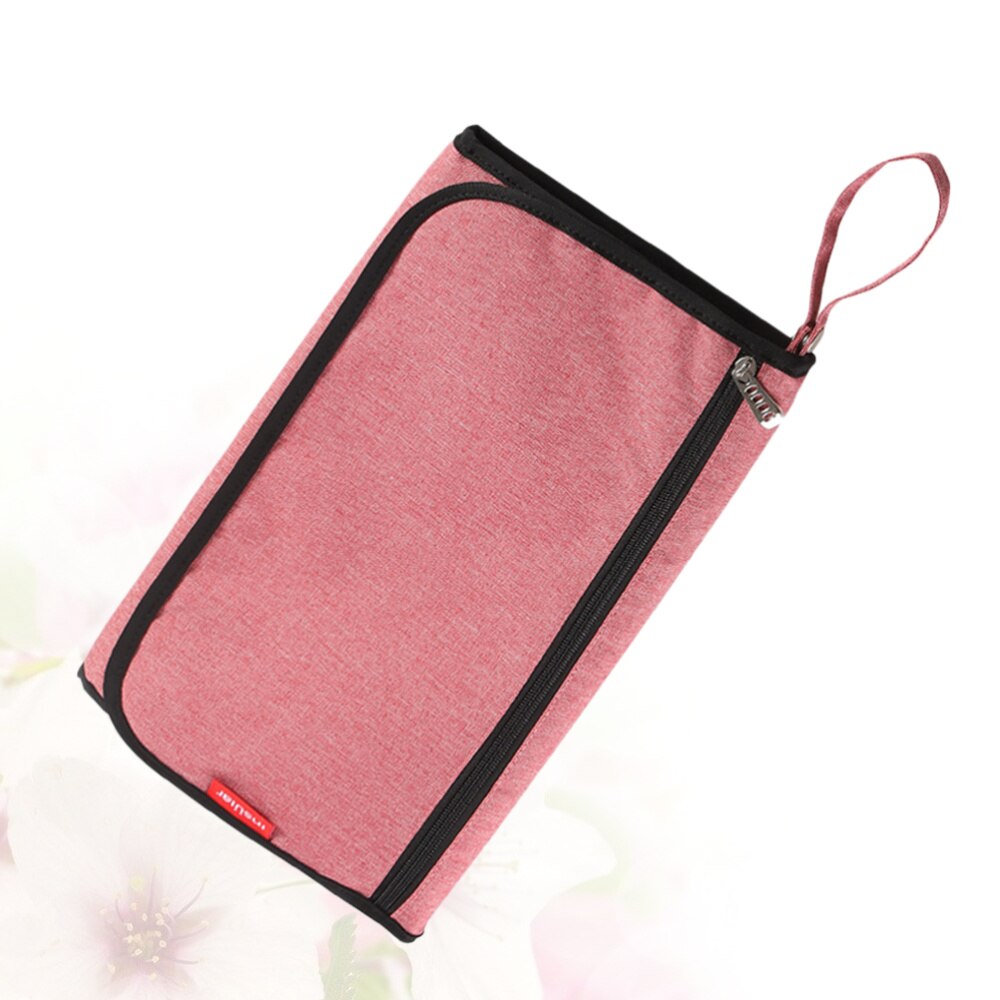 1Pc Baby Luier Mat Opvouwbare Luiers Aankleedkussen Draagbare Waterdichte Luier Verandering Mat Opbergtas (Grijs): Red