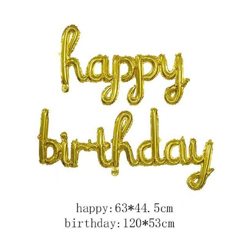 Gelukkige Verjaardag Ballon Decal Aluminiumfolie Ballon Decoratie Stickers Scrapbooking Craft Feestartikelen SEC88: MULTI