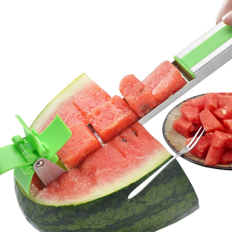 Rvs Watermeloen Cutter Split Cut Bloem Keuken Multifunctionele Fruit Slicer Meloen Slicer Fruit Machine Salade Tool