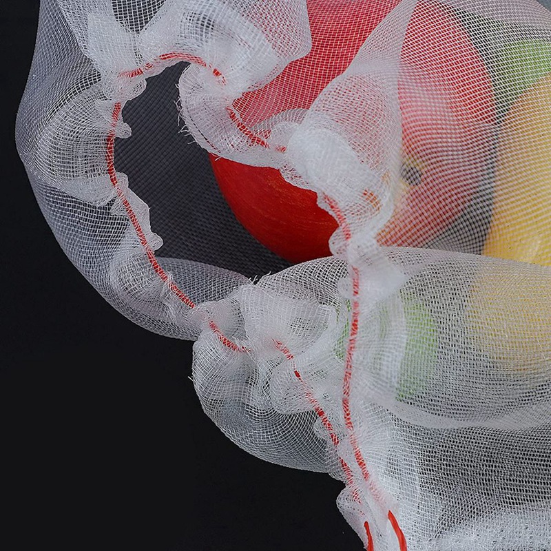 100Pcs 20X30cm Fruit Tree Garden Insect Net Bag, Fruit Net Bag with Drawstring Protects Melons and Fruits From Pests