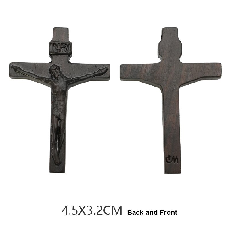 Sandelhout Cross Rosarios Catolicos Accessoires Christian Mini Hout Cross Hanger Crucifixo Religieuze Sieraden: 234-2