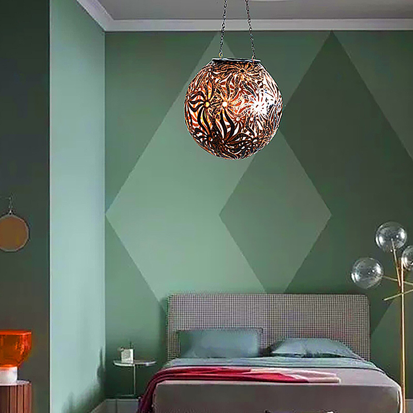 LED Outdoor Solar Light Waterproof Landscape Patio Lights Park Balcony Villa Garden Home Decoration Hanging Lamps