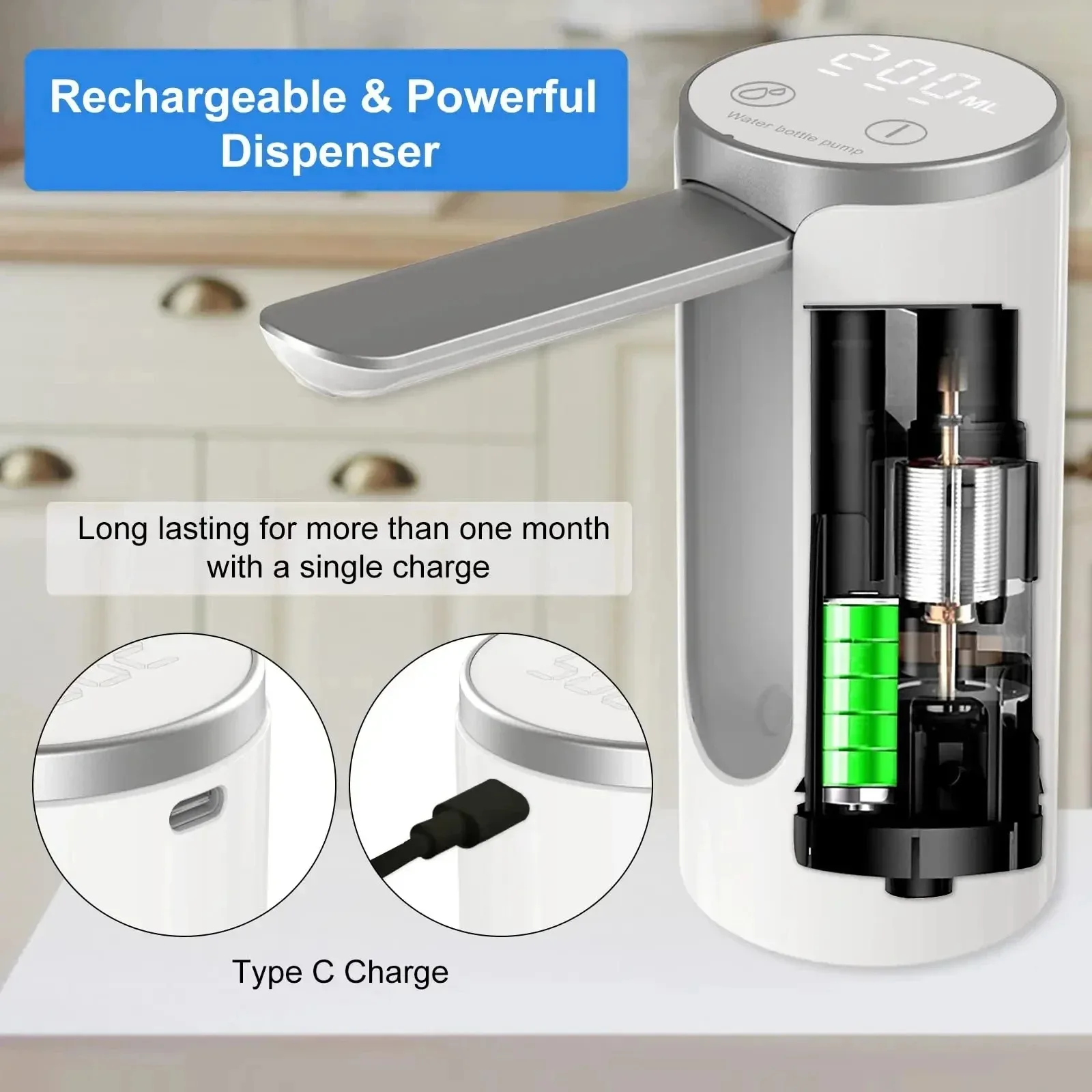 Waterdispenser pompfles Drankartikelen Elektrische waterkoeler 19 liter Drinkfontein gallon kraanwater Jerrycan pomp voor kan