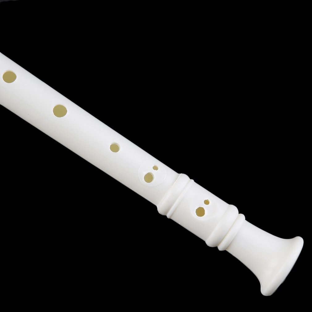 Draagbare Size Wit Abs Hars Instrument Musical Sopraan Recorder Lange Fluit Vingeren Vroege Onderwijs Voor Kinderen