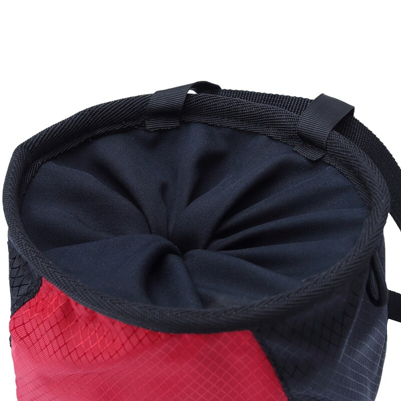 Chalk Bag Magnesium Powder Storage Pouch For Rock Climbing Gym With Drawstring Adjustable Waist Belt
