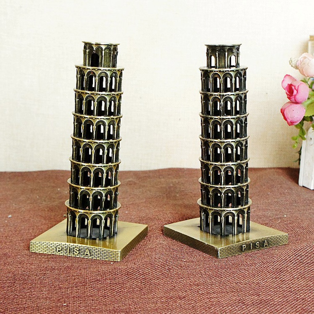 Tour Souvenir Italy The Leaning Tower of Pisa Souvenir Metal Model Bronze Colors