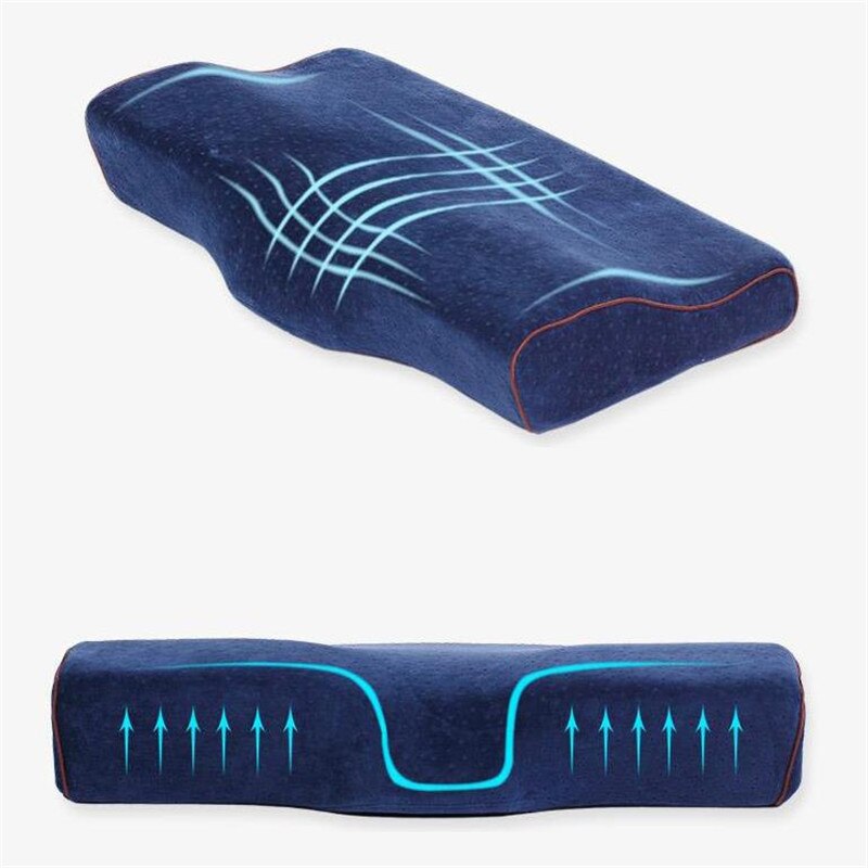 1PC Memory Foam Pillow Neck Protection Slow Rebound Memory Foam Butterfly Shaped Pillow Health Cervical Neck 20#