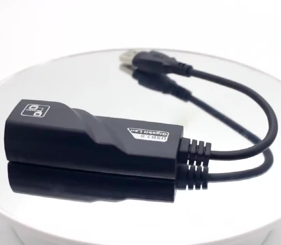 Usb ethernet usb 3.0 2.0 to rj45 10/100/1000 mbps gigabit sovitin kannettavalle tietokoneelle android tv digiverkkokortti usb lan