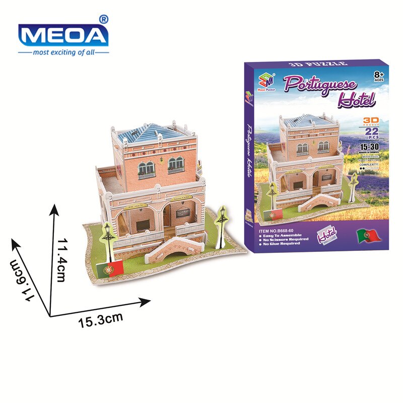 EVA Welt Dorf Miniatur Haus Gebäude 3D Puzzle Modell Bau 3D Jigsaw Puzzle Spielzeug Für Kinder X'mas: 668-60