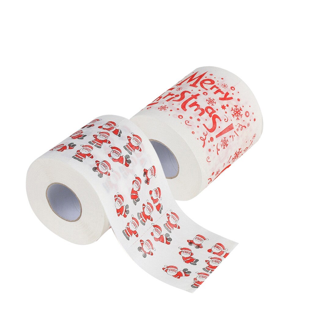 Bad Papier Kerst Gedrukt Home Kerstman Bad Toilet Roll Paper Christma Levert Xmas Decor Tissue 170 Bladeren Toiletpapier: H