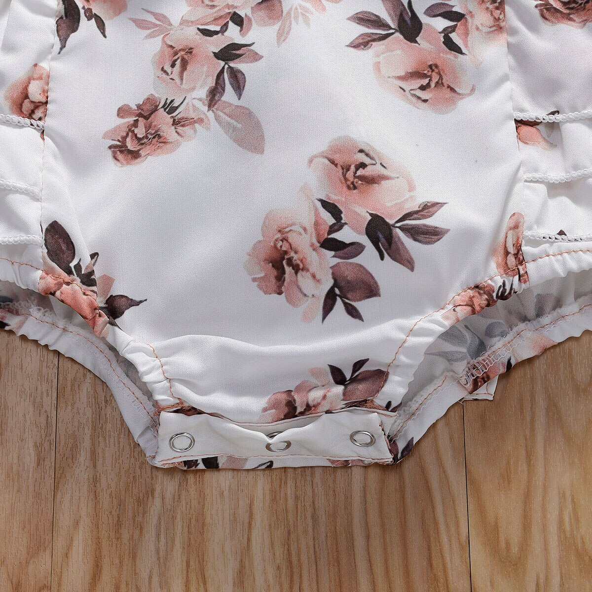 Spädbarn bebis flickor blommiga kläder volang romper toppar blommig sommar söt baby flicka outfit kläder