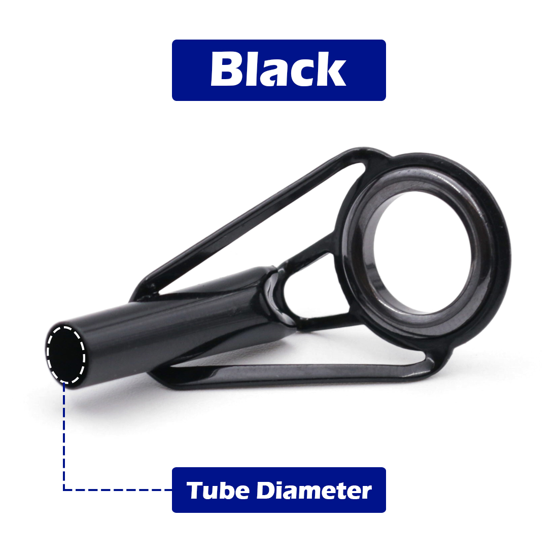 FishTrip 5Pcs Rod Tip Top Guides Stainless Steel Ceramic Ring 1.8mm~8.0mm for Fishing Rod Building Repair Replacement: army green / 4.5 M