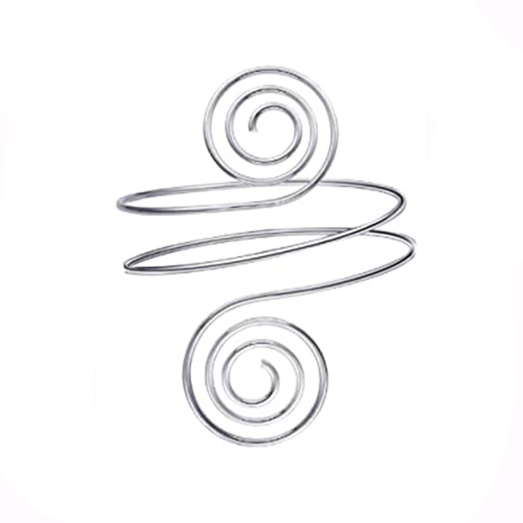 Simple Boho Coil Upper Arm Band Cuff Armlets for Women Girls Arm Bangle Adjustable: Blue Zinc Plated