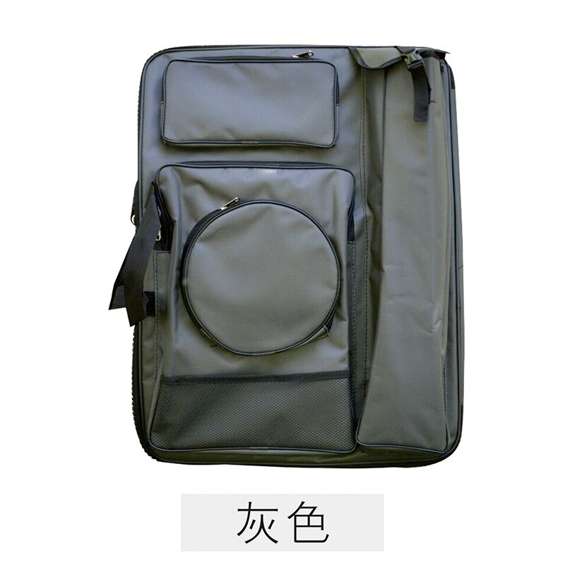 4k skuldre multifunktionel rejseskitse taske kunstpose skitseværktøjer maleri kunstforsyninger til kunstner: Grå