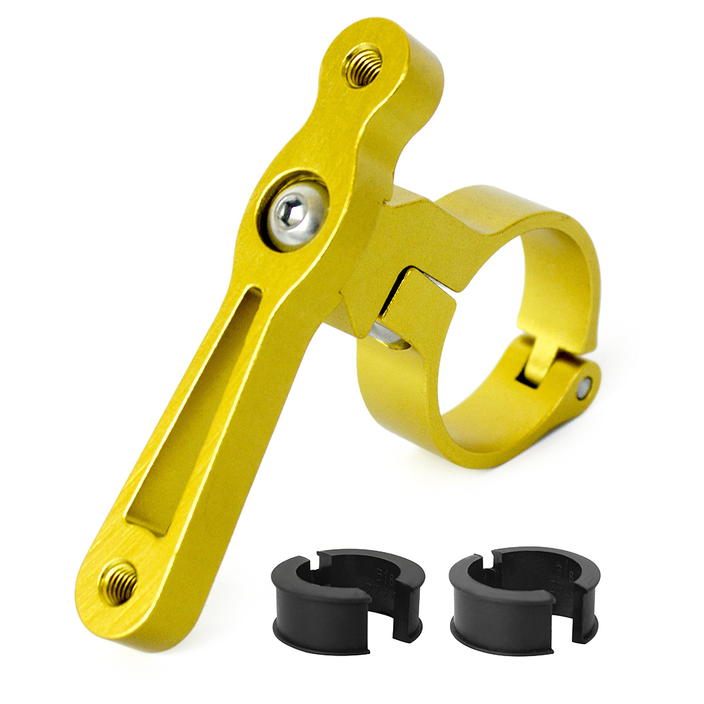 Bike Scooter Aluminum Alloy Bottle Cage Mount Adapter Fixing Clip Adjustable Bicycle Handlebar Water Holder Rack Clamp Seat Post: Gold