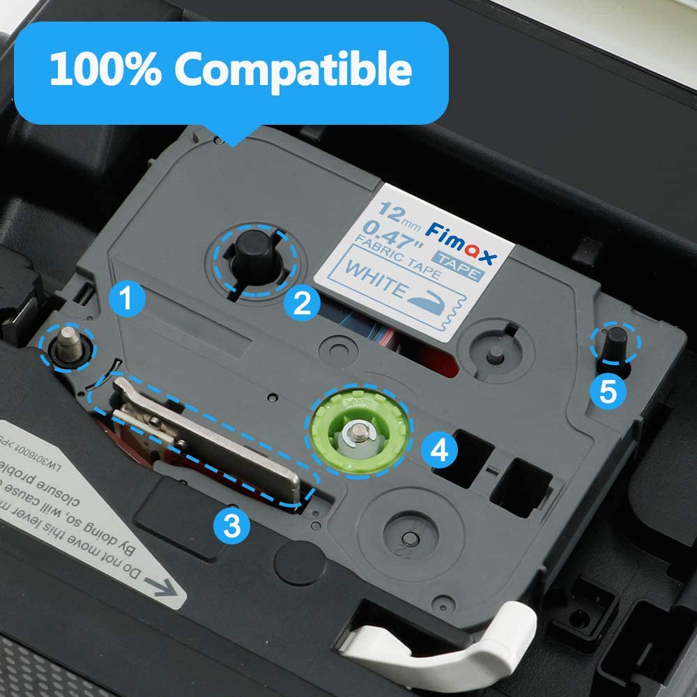 Fimax TZe-FA3R TZ-FA3R Compatible for Brother P touch Fabric Iron on label tape 12mm for Brother P-touch Label Printers