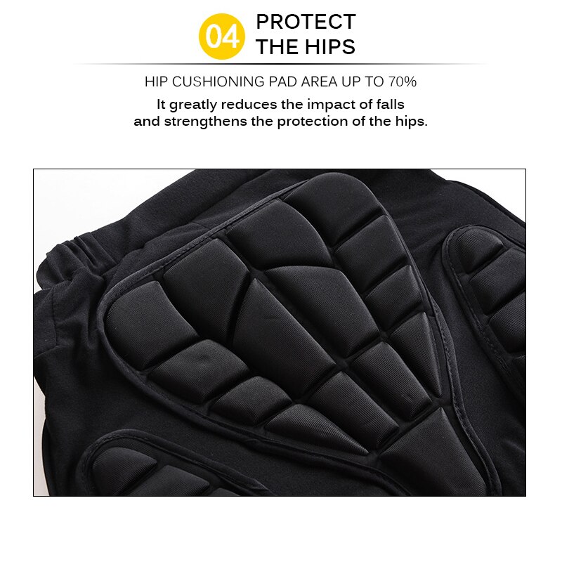 Hip Padded Shorts Elastic Breathable Skating Snowboard Skating Cycling Accessories Butt Protection Shorts Butt Protective Pants