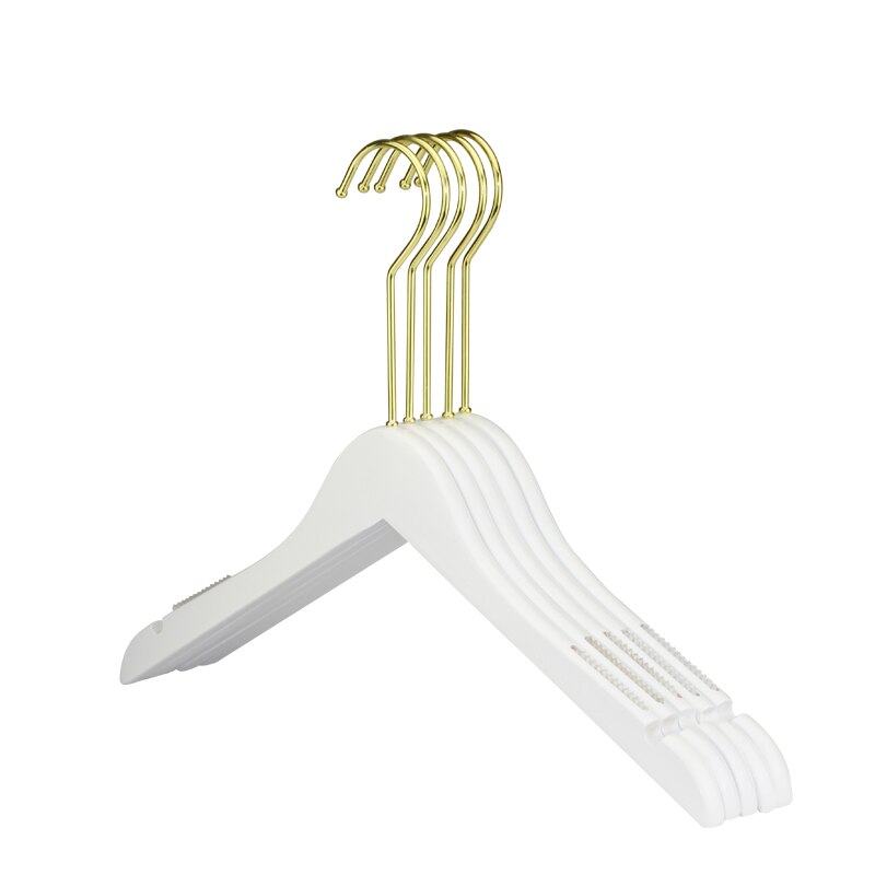 10 stks/partij Houten Hanger Wit Kledingrek Hout Hangers Voor Kleding (30 stks Kan LOGO)