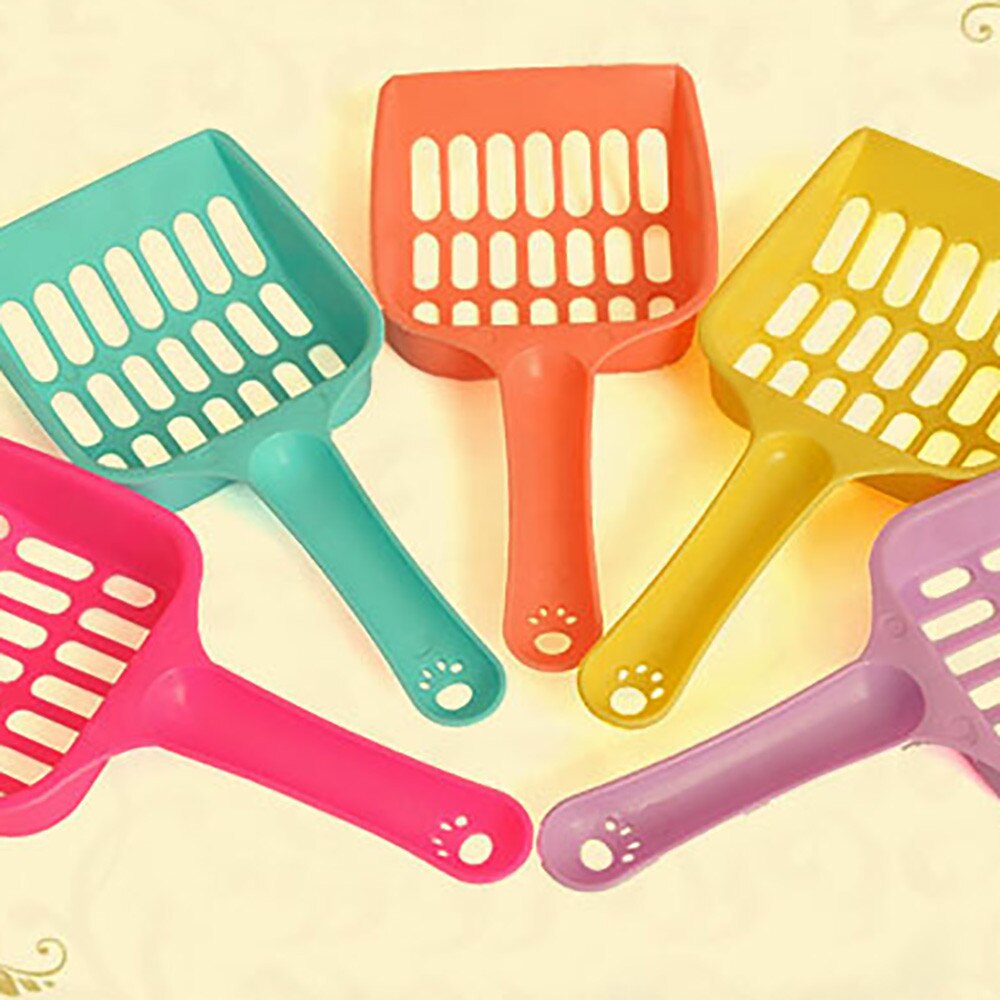 Macaron Kleur Kat Schop Plastic Scoop Ziften Kat Zand Schoonmaak Tool voor Wc Huisdier Kattenbakvulling Schop