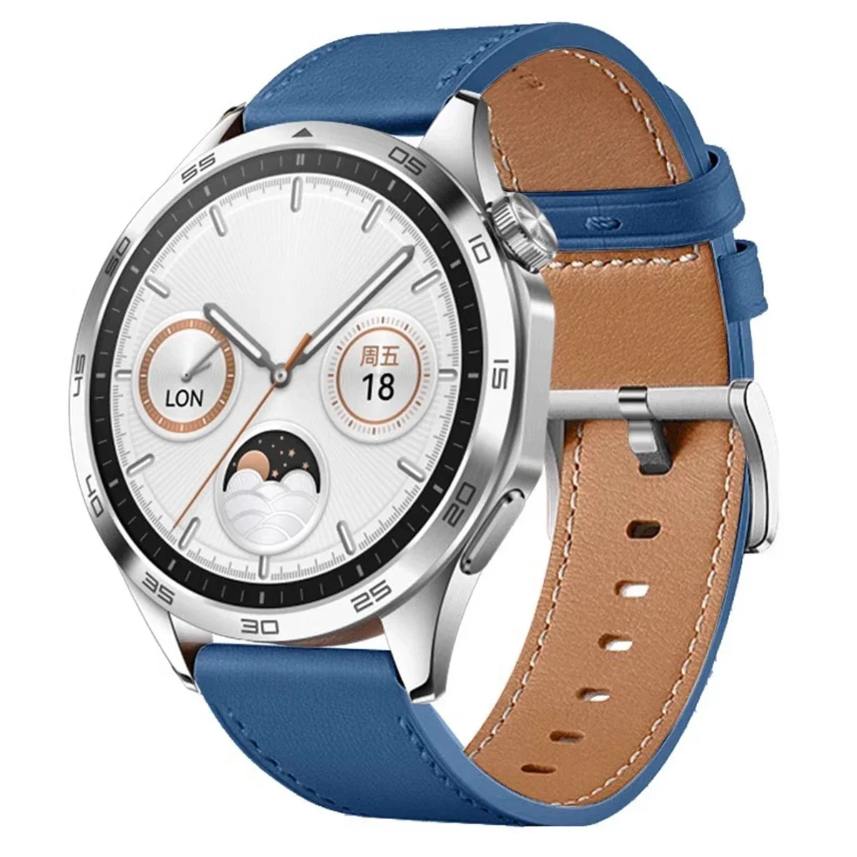22mm 20mm læderrem til huawei watch  gt 4 46mm watch 4 pro  gt 3 gt2 pro 42mm buds rem urremme blød udskiftningsrem: Grøn blå / 14mm